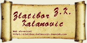 Zlatibor Kalanović vizit kartica